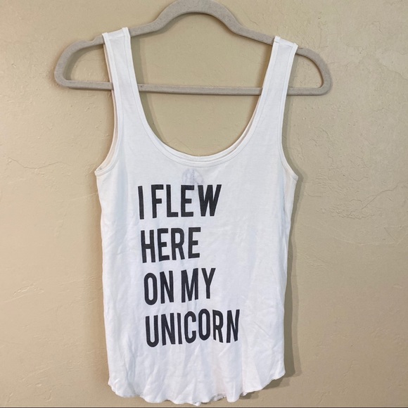 Recycled Karma Tops - Recycled Karma Unicorn Graphic Tank Top